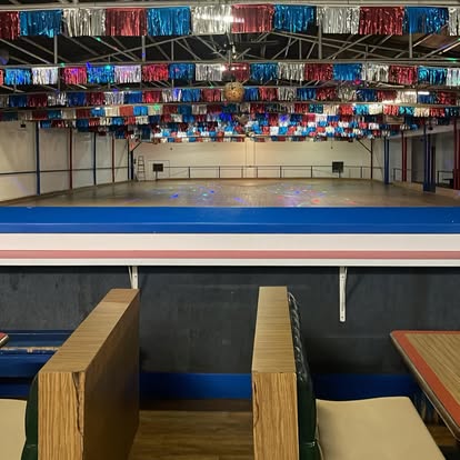 Indoor roller rink floor at Roller Rink USA
